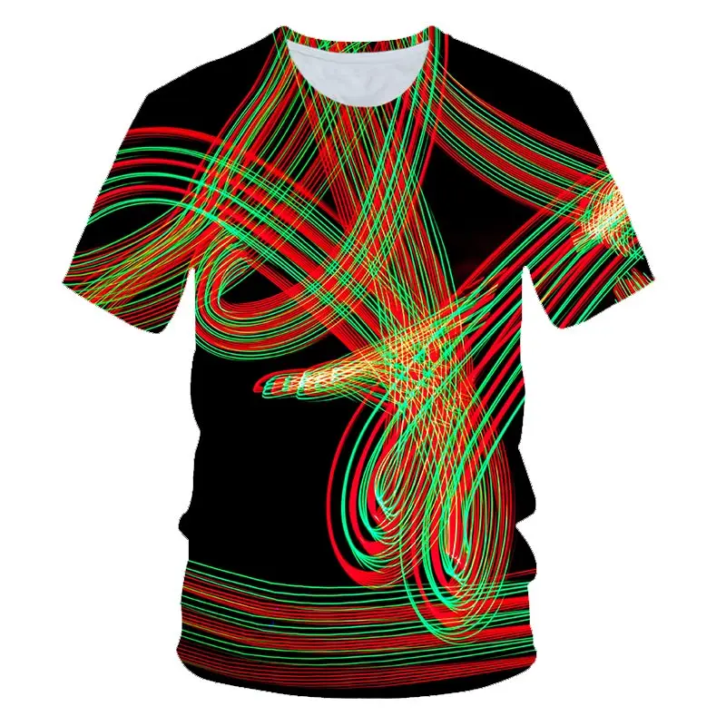 Мужская футболка с 3D принтом летняя повседневная коротким рукавом Прямая