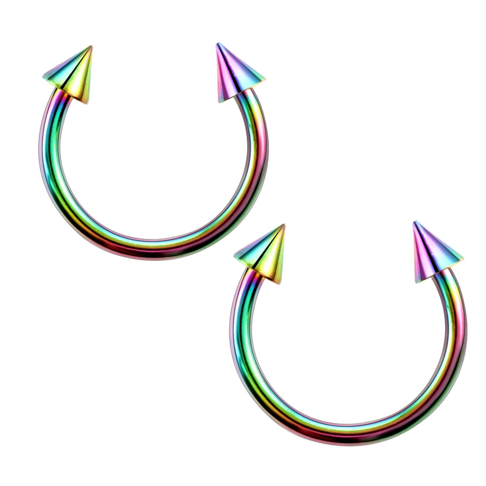 Разноцветные кольца для пирсинга штанги подковы уха хряща Козелка лабретки носа