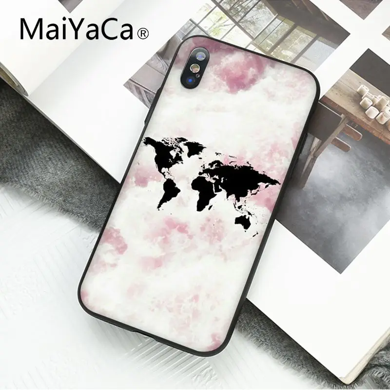 A8 MaiYaCa путешествие в мире карта самолет план чехол для телефона для iphone 11 Pro 11Pro Max 8 7 6 6S Plus X XS MAX 5 5S SE XR - Цвет: A8