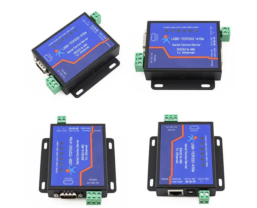 4 шт. USR TCP232 410S Серийный для Ethernet TCP/IP Конвертер RS232 Интерфейс RS485 Поддержка TCP/UDP/ВЕБ