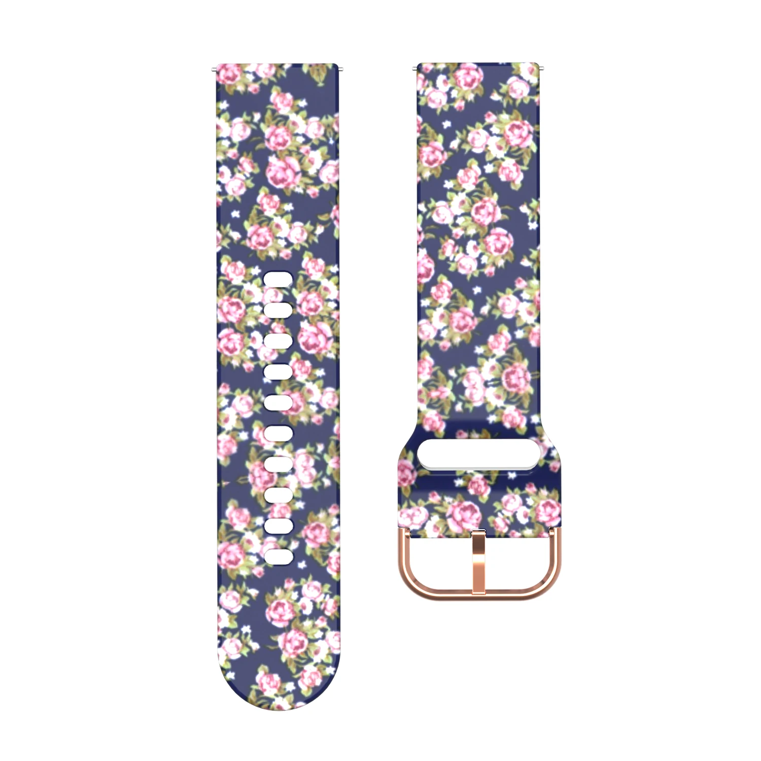 Blue rose Камуфляжный мягкий силиконовый ремешок для часов Ремешок Для Xiaomi Huami Amazfit Bip Смарт-часы сменный Браслет 20 мм ремешок на запястье для женщин - Цвет: Blue rose
