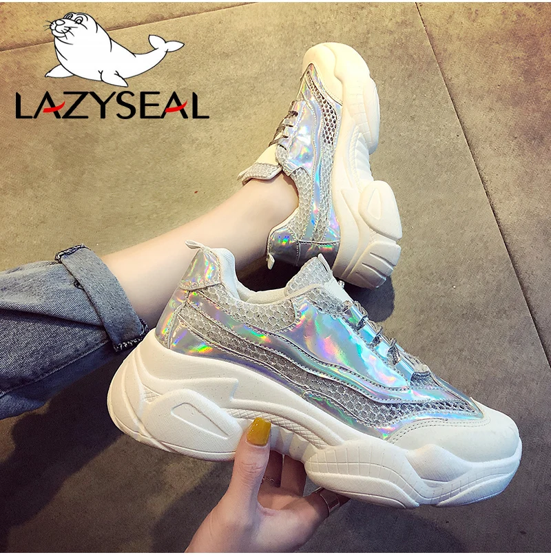 LazySeal/сетчатая дышащая обувь; женские кроссовки; дышащие кроссовки на платформе; женские ботинки на шнуровке; женская обувь; кроссовки; chaussure