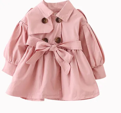 Girls Coat 2019 New Autumn Windbreaker Jacket Children's Clothing Flower Embroidery Hooded Baby | Детская одежда и обувь
