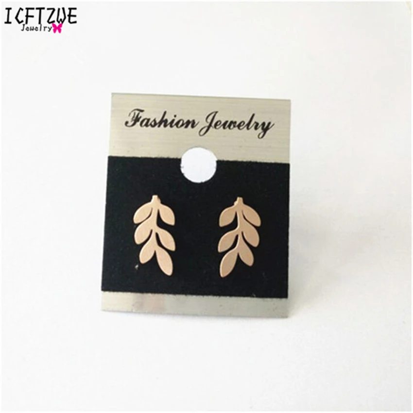DIANSHANGKAITUOZHE Gold Silver Vintage Leaf Stud Earrings for Women Men Bijoux Stainless Steel Brincos De Festa Trendy Jewelry|stud earrings|stud