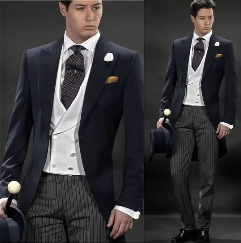 

Custom Made Mens Suits Groomsmen Groom Tuxedos Wedding Best Man Suit Bridegroom (Jacket+Pants+Vest+Tie) NO:520