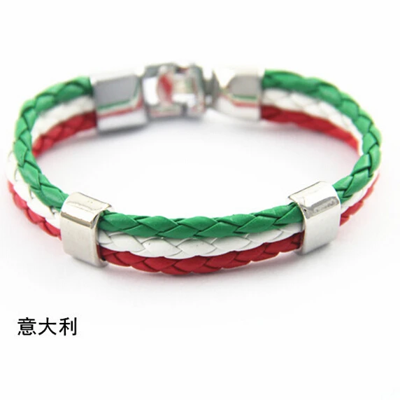 Скидка 50% унисекс национальный флаг искусственный Французский браслет для