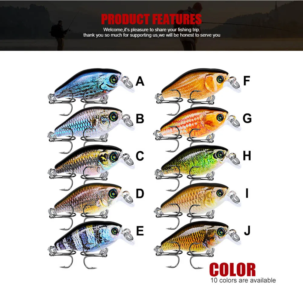 Искусственные приманки для рыбалки 45 мм 4 г Крючки Аксессуары Озерного моря C55K