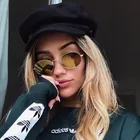 Солнцезащитные очки женские, Овальные, винтажные, маленькие, золотистые, черные, 2018