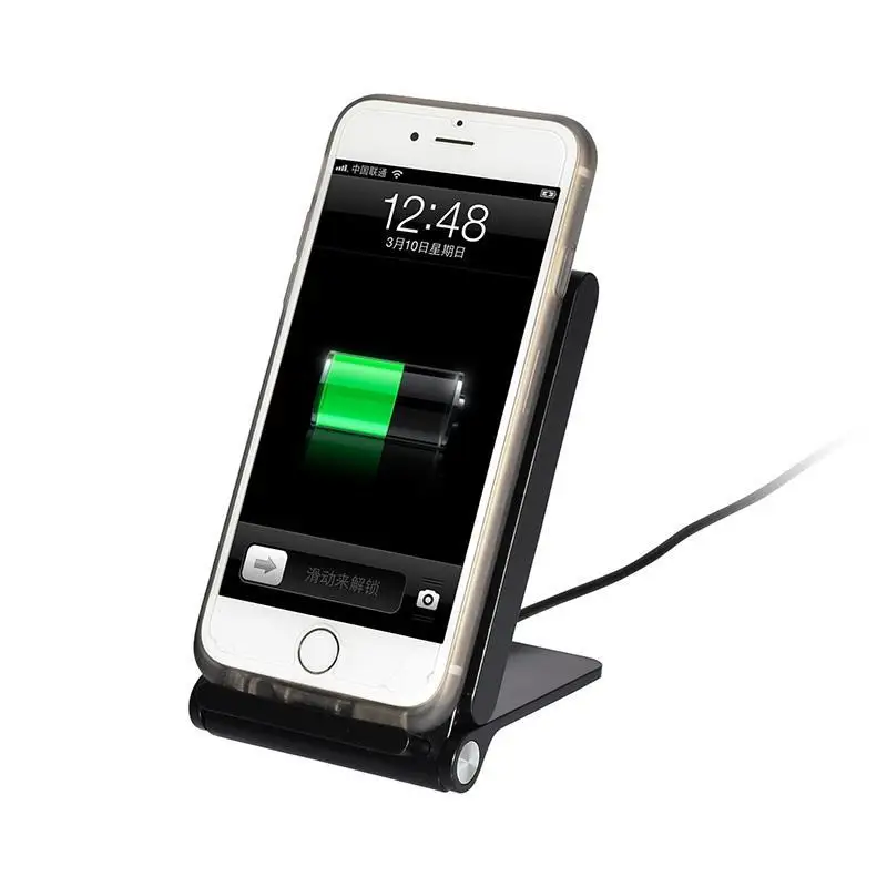 Автомобильное складное стент 3 катушки Qi Беспроводное зарядное устройство