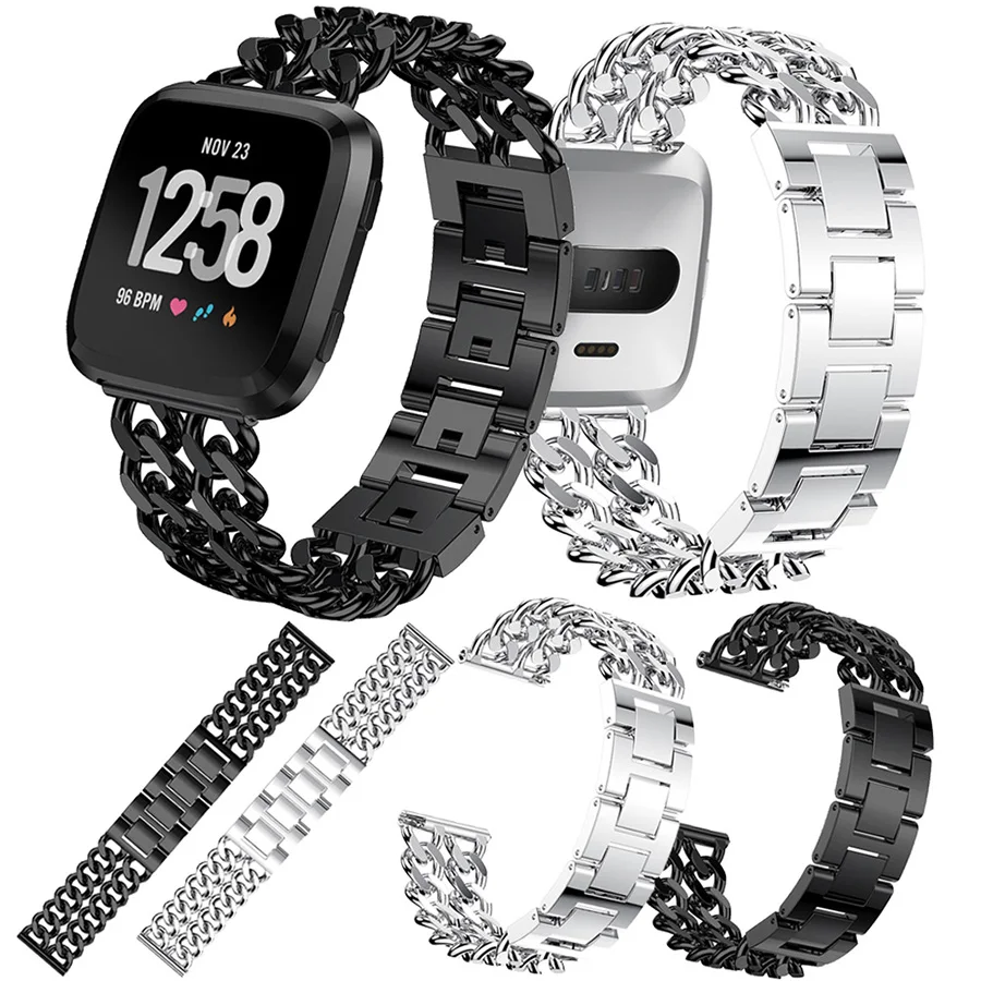 

Metal Strap for Fitbit Versa 2 Band Screwless Stainless Steel Watch Bracelet for Fitbit Versa Lite Replacement Wristband Accesso