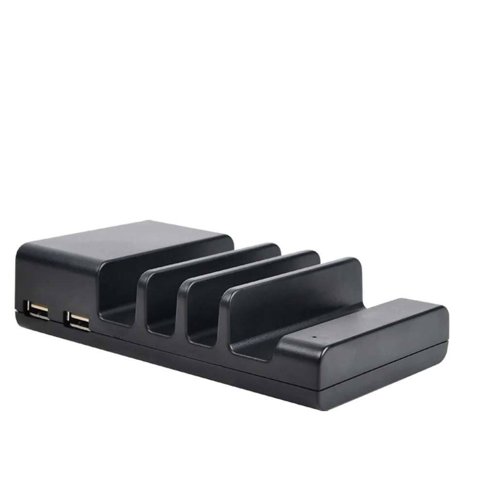 USB зарядная станция 4 порта с подставкой док Настольный зарядный органайзер для