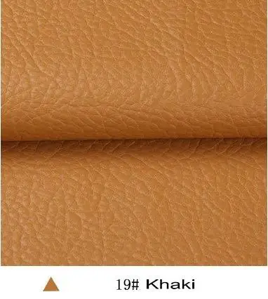 Khaki 50x34 см 20 цветов большая личи искусственная кожа pu искусственная тисненая готовая искусственная кожа синтетическая кожа ткань для шитья искусственная ткань pu - Цвет: Khaki