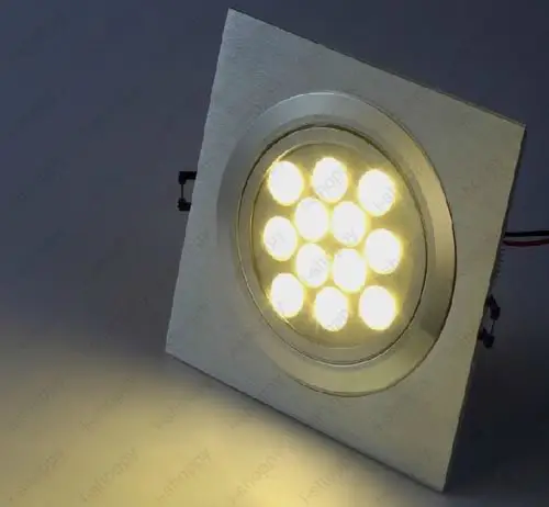 Светодиодный потолочный светильник встраиваемая решетка для шкафа квадратная