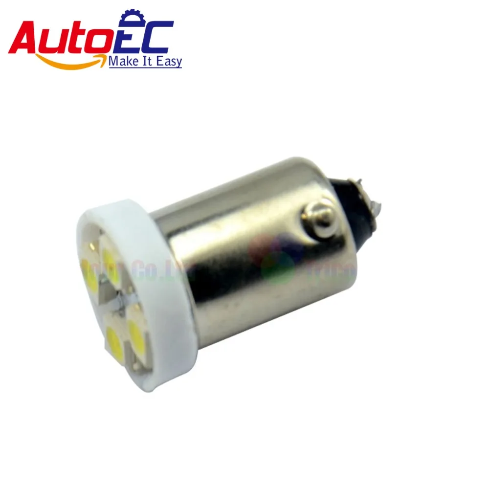 

AutoEC 10x BA9S H5W T4W 4 smd 1210 3528 led Car side Clearance Lights market light 12V white blue 53 57 182 257 64111 64113