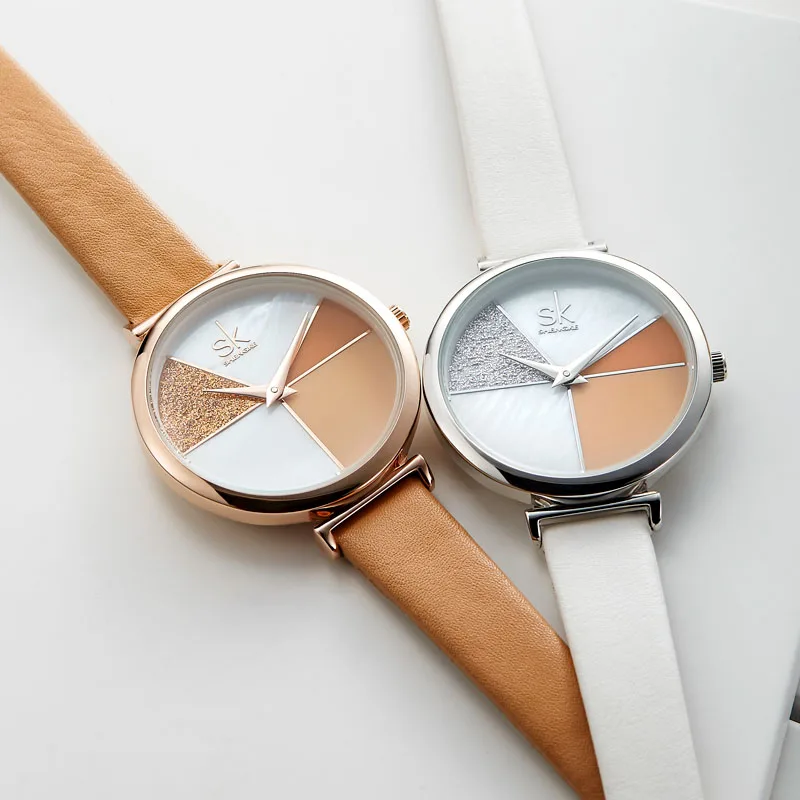 Женские наручные часы роскошные брендовые креативные женские кожаные кварцевые