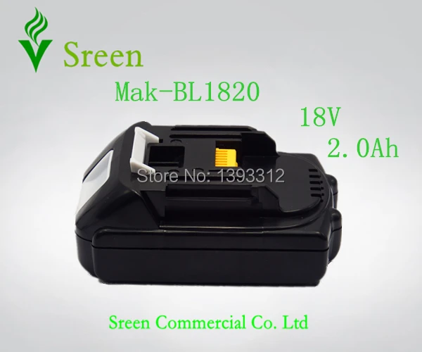 New Power Tool Battery 18V 2000mAh Li-Ion BL1820 Replacement Rechargeable for Makita BL1815 LXT400 194205-3 194230-4 | Электроника