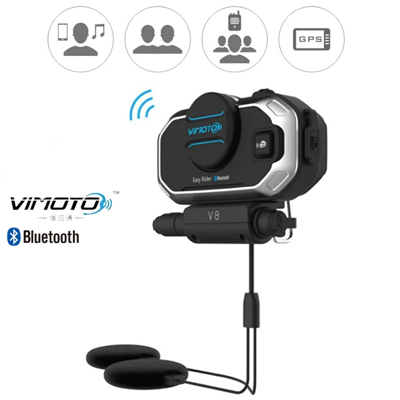 Беспечный ездок vimoto V8 мотоциклетный шлем Bluetooth гарнитура стереонаушники для