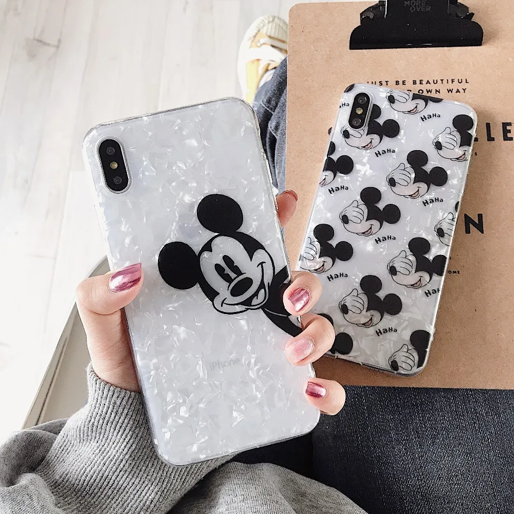 Блестящий чехол для телефона с изображением Микки из мультфильма iPhone 7 8 Plus