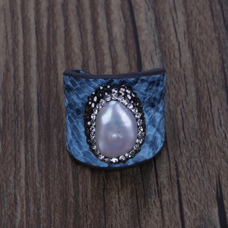 KEJIALAI перламутровые Кольца для женщин, новинка, регулируемый размер, унисекс, Открытое кольцо, богемное ювелирное изделие, подарок, темперамент, кожаные кольца 235