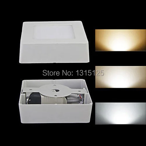 

5pcs+ Free shipping 12W Square Surface Mounted LED Ceiling Light Aluminium Panel White Living Room Light Lamp Square AC85-265V