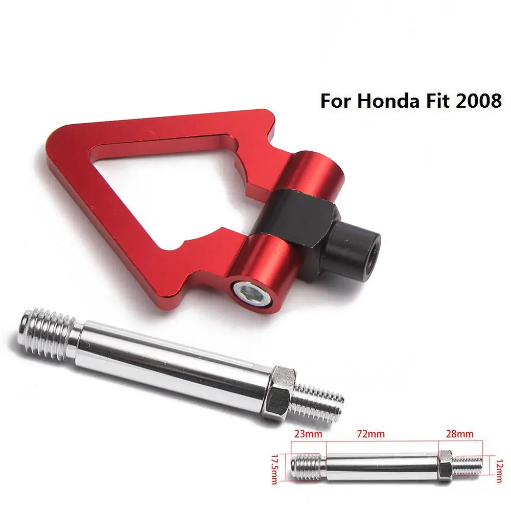 Red Jdm модель автомобиля Авто прицеп крюк кольцо глаз буксир Буксировка передняя задняя алюминиевая для Honda FIT 08 AF-RTHLPH004 - Название цвета: Red