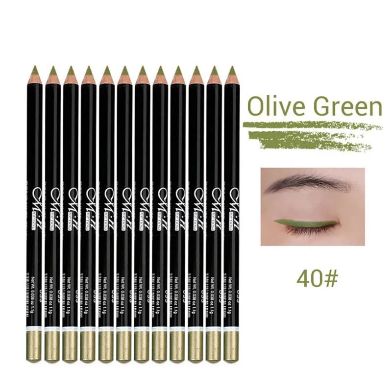 40 12 шт./компл. подводка для глаз Карандаш Водонепроницаемый бровей Стойкая подводка для глаз губная помада-карандаш Косметика для макияжа блеск подводка для глаз комплект DW33 - Цвет: 40