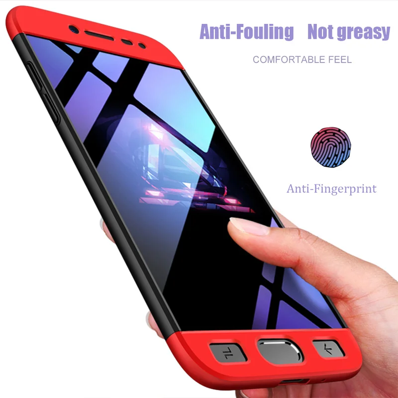 Жесткий защитный чехол для Samsung Galaxy J3 J5 J7 Pro 2017 J6 J2 pro J4 J8 2018 на 360 градусов чехлы galaxy