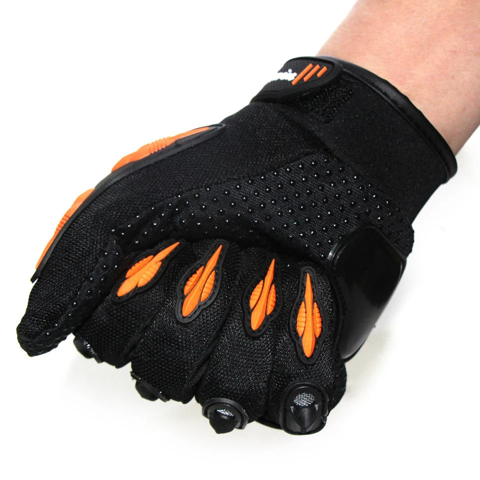 Новые Мотоциклетные Перчатки Guantes с закрытыми пальцами красные оранжевые