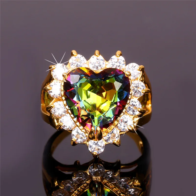 Женский комплект из колье и сердца с австрийским камнем | Украшения аксессуары