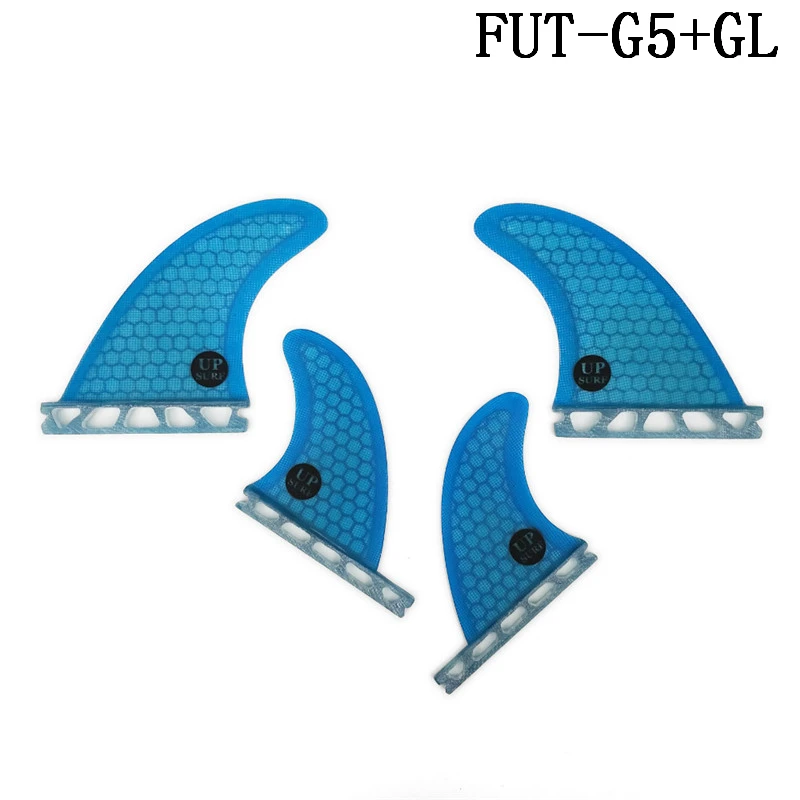 Future G5 + GL surfboard fin quad Набор стекловолоконных сотовых плавников синего