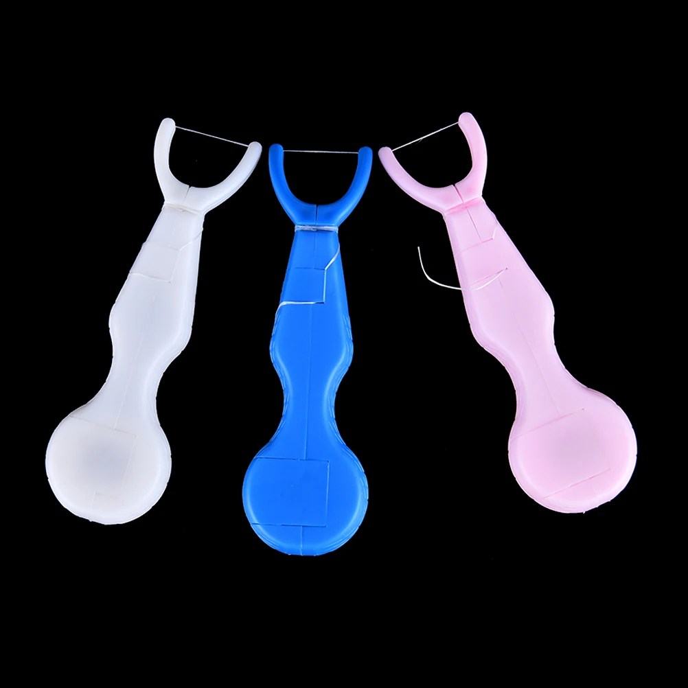 1 компл. 30 м стоматолога Flosser воск зубы-нить Палочки мяты ароматизированный Stick