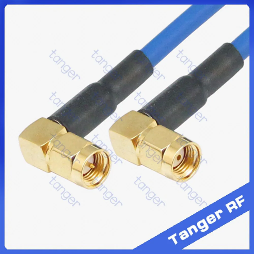 Двойной коннектор под прямым углом разъем SMA и Φ с RG402 RG141 RP коаксиальный перемычка