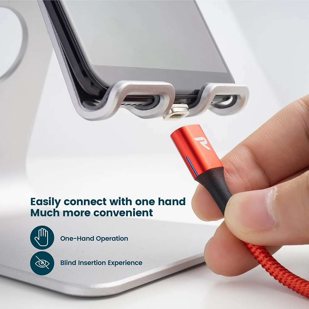RAMPOW 2 in 1 Magnetic USB Cable QC 3.0 Fast Charging Micro Type C Magnet Connector Charger For Samsung/Xiaomi | Мобильные телефоны