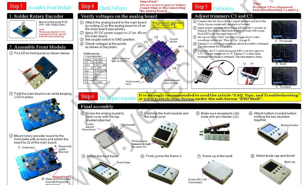 JYETech DSO Shell(DSO150) Портативный осциллограф DIY Kit SMD предварительно припаянный цифровой электронный обучающий комплект
