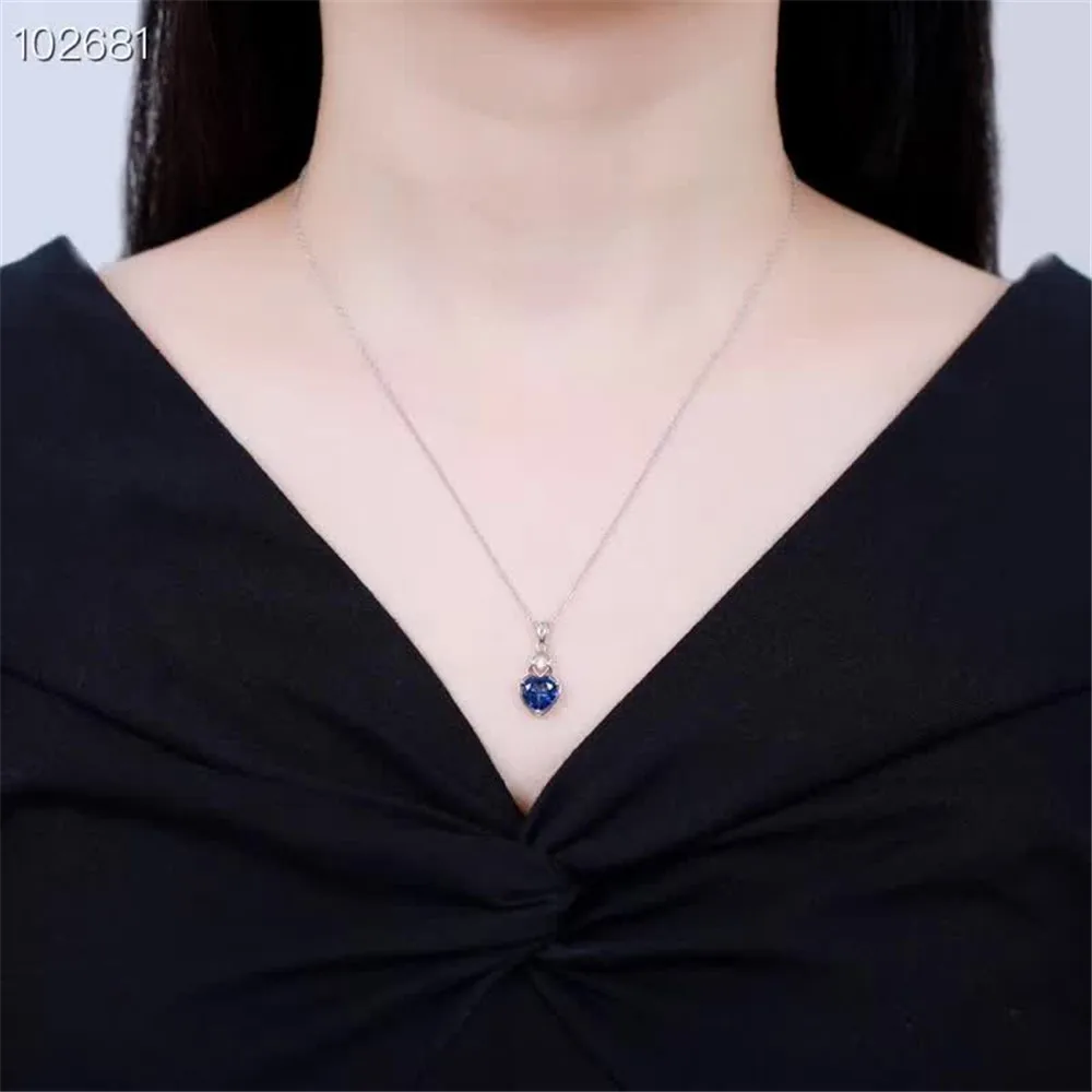 

gemstone fine jewelry factory wholesale SGARIT brand classic luxury 925 sterling silver natural blue topaz pendant necklace