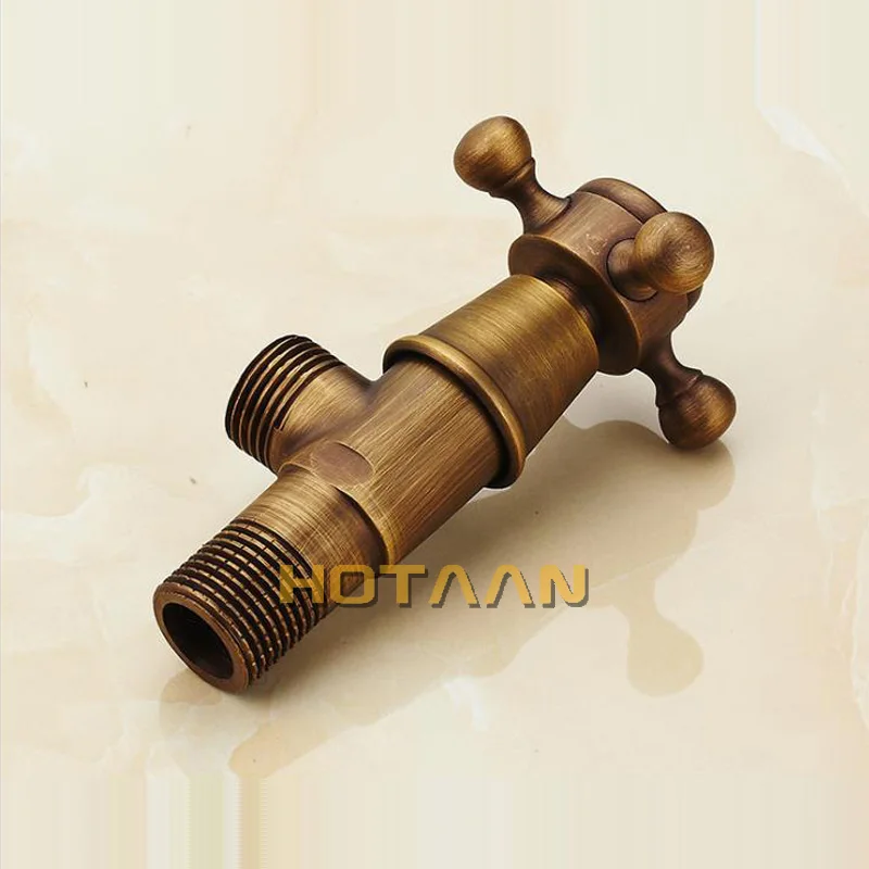 Бесплатная доставка Античная Латунь Треугольники клапан воды Управление Ванная