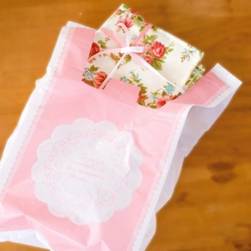 

Розовая кружевная пластиковая сумка-переноска для подарков, Рождественская футболка для шоппинга, сумки