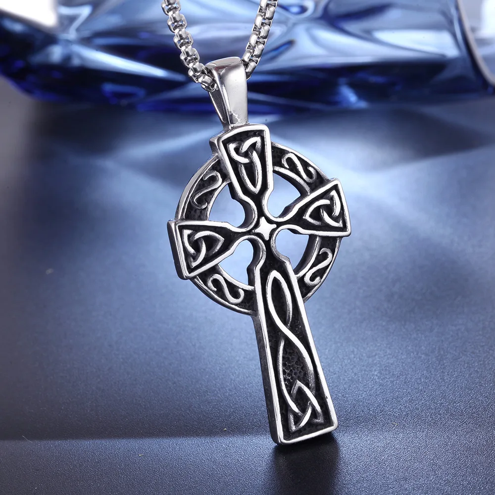 

New arrival Chain Pendants Round Cross Necklaces Pendants men jewelry necklace men fashion necklace for women gifts