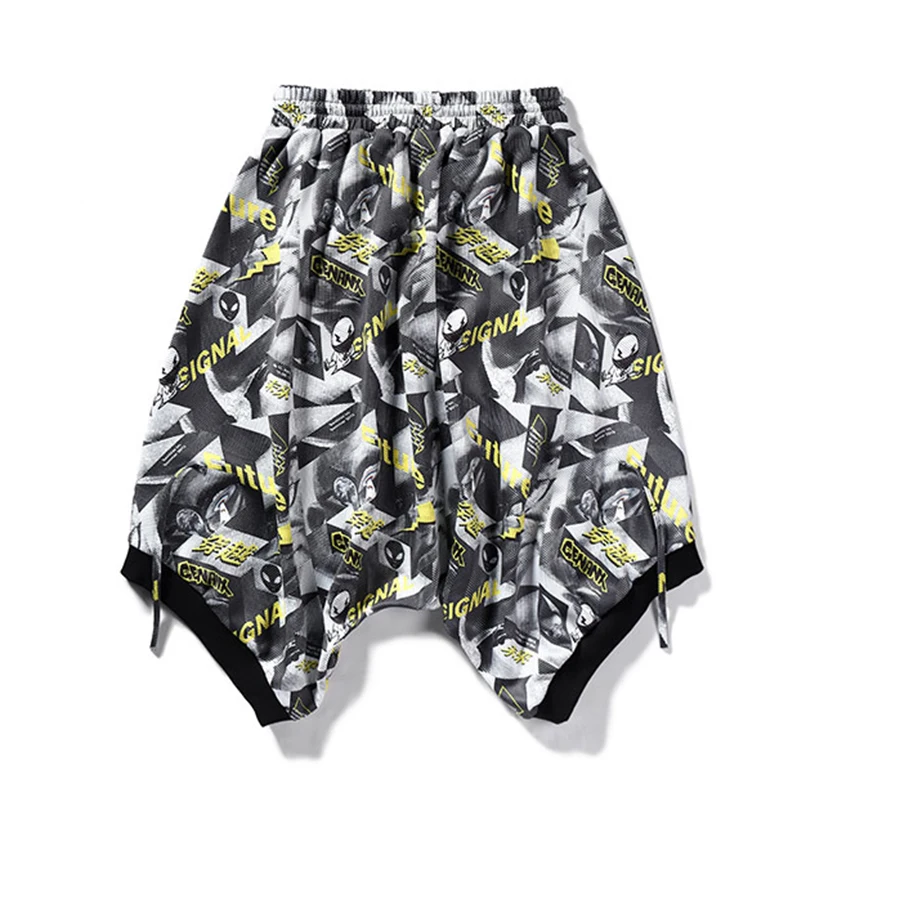 Мужские шорты шаровары с принтом уличные летние спортивные штаны в стиле хип хоп