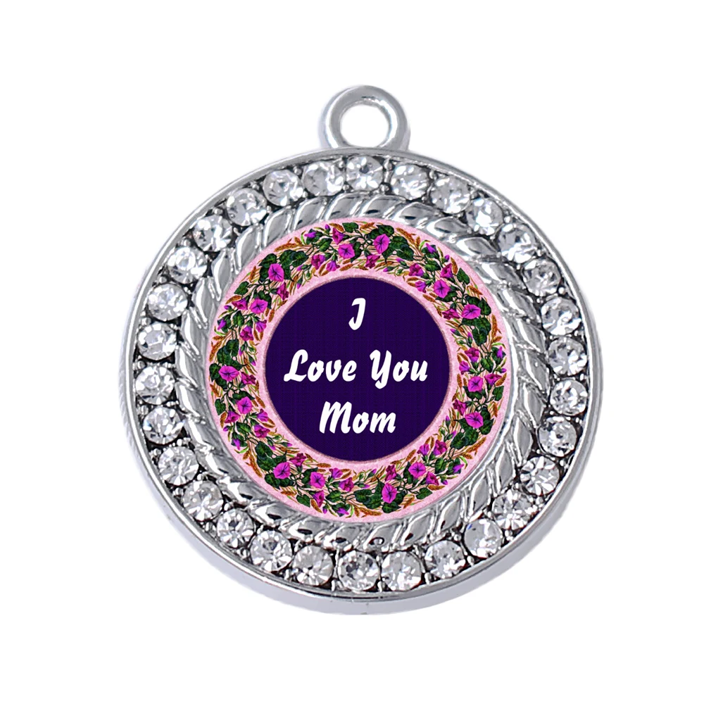 Оптовая продажа с фабрики новейшая мода серебряное покрытие я люблю тебя мама