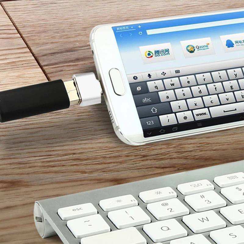 Портативный OTG преобразователь данных Micro USB штекер на 2 0 гнездо адаптер для Android
