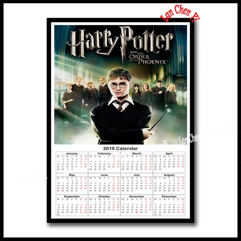Гарри Поттер покрытием Бумага плакат 2019 календарь барная стойка украшением