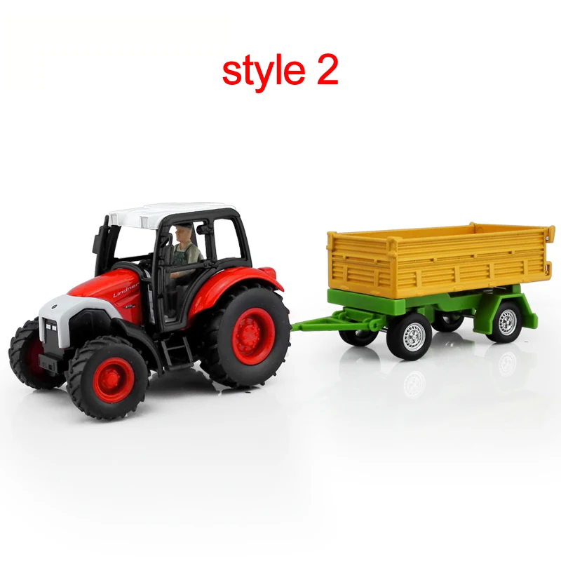 Фермерские игрушечные модели автомобилей трактор фрукты и овощи тележки