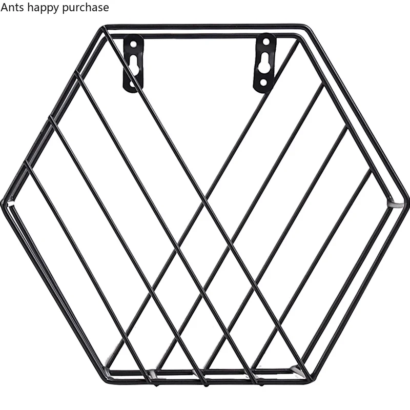 Книжные стеллажи в скандинавском стиле металлические шестигранные украшения