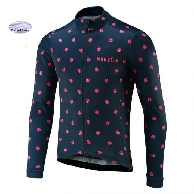 2018 зимние Термальность на флисе для мужчин велосипед с длинным рукавом Велоспорт