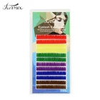 Ресницы Накладные разноцветные, 0,1 C D, цветные накладные ресницы