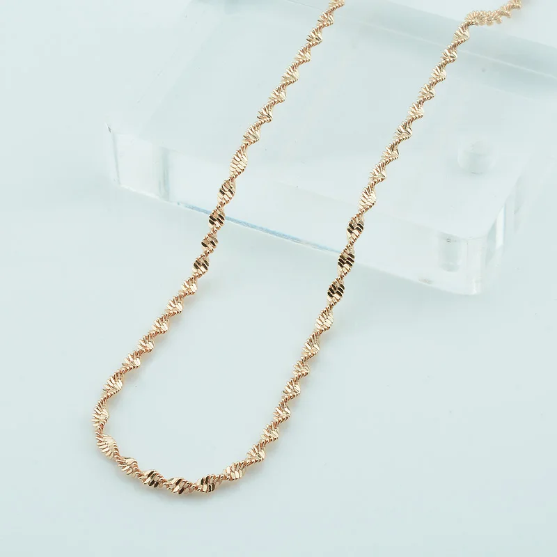 2 мм для мужчин и женщин 585 цвет розы фотообои/ожерелье цепи ювелирные