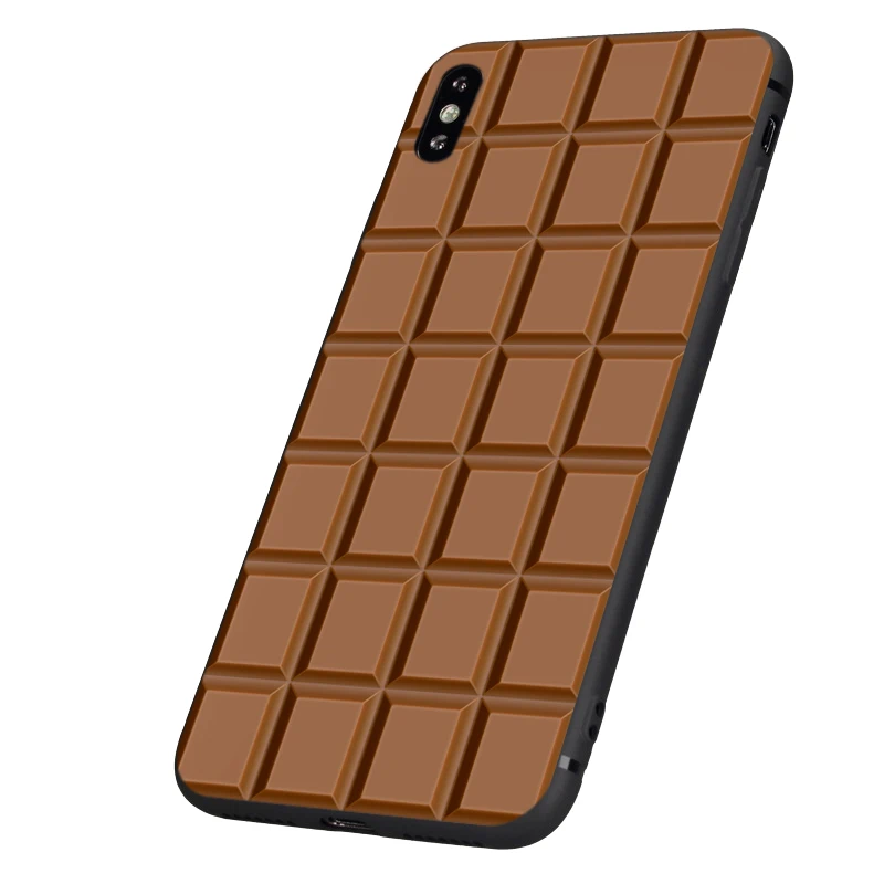 Черный чехол ТПУ для iphone 5 5s se 6 6s 7 8 plus x 10 чехол силиконовый чехол для iphone XR XS 11 pro MAX чехол Аленка Бар Шоколад