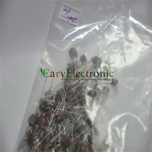 Оптовая продажа 50 шт. длинные свинцовые новые серебряные конденсаторы для слюды