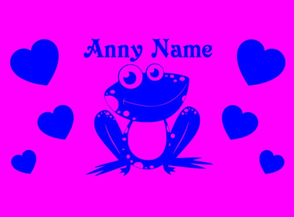 Персонализированные Виниловые Настенные стикеры Happy Frog для детской комнаты